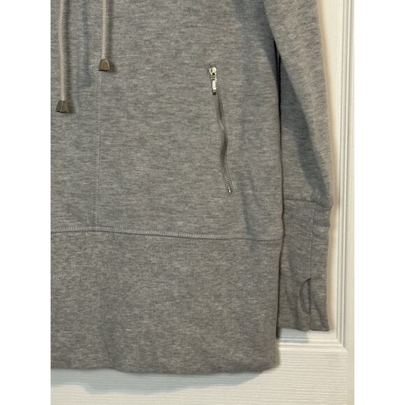 Lyn Gray Pullover Sweatshirt, Front Zip Pockets, Cotton/Polyester, Medium - Picture 3 of 7